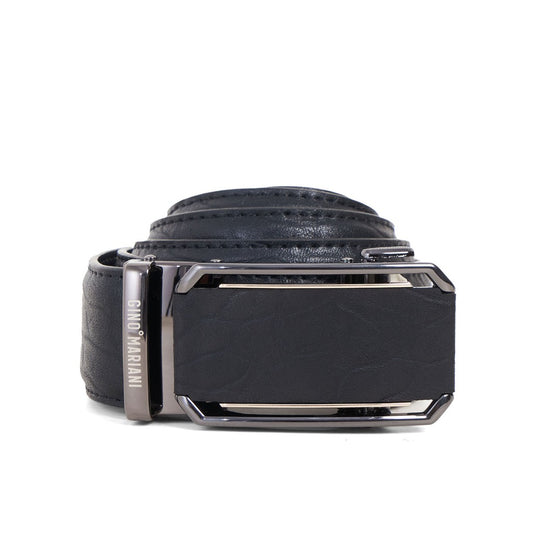 Gino Mariani Dakota Buckle Belt Kulit Pria Black