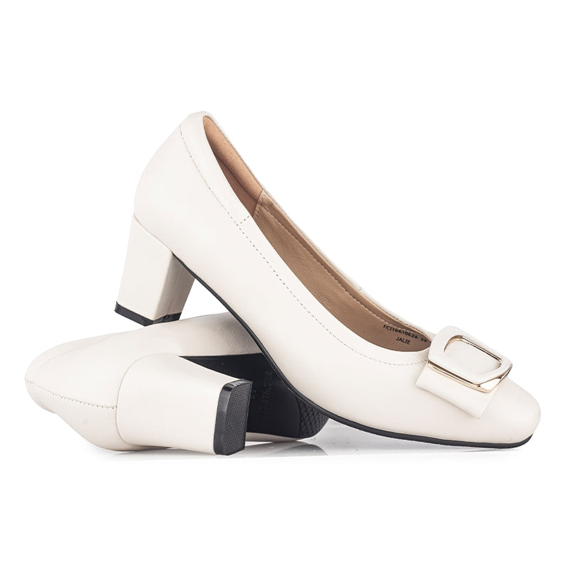 Sepatu Pantofel Formal Wanita Gino Mariani Jalie White