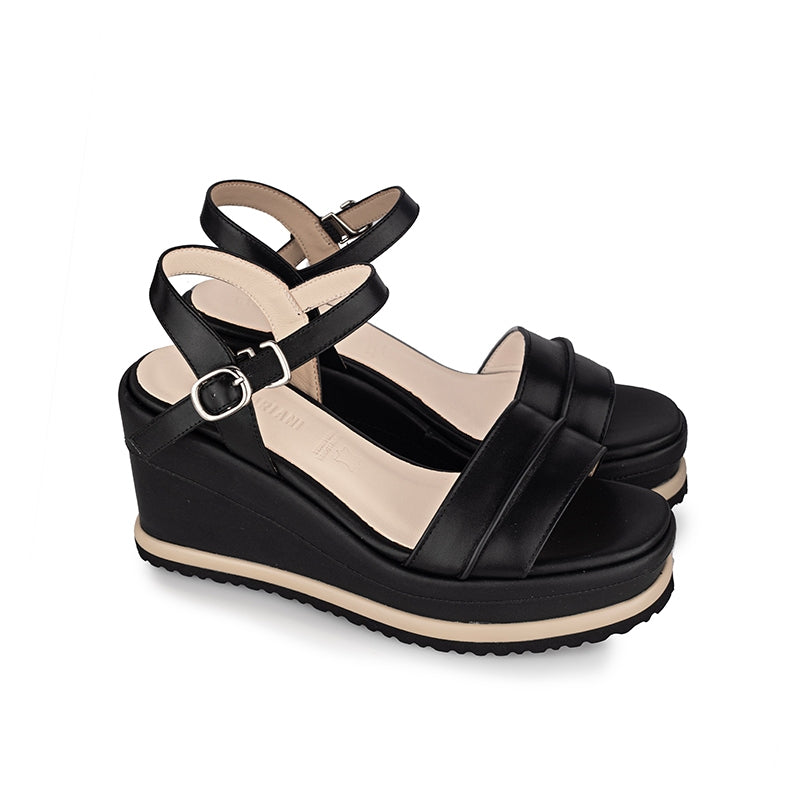 Sepatu Wedges Wanita Gino Mariani Gabby Black