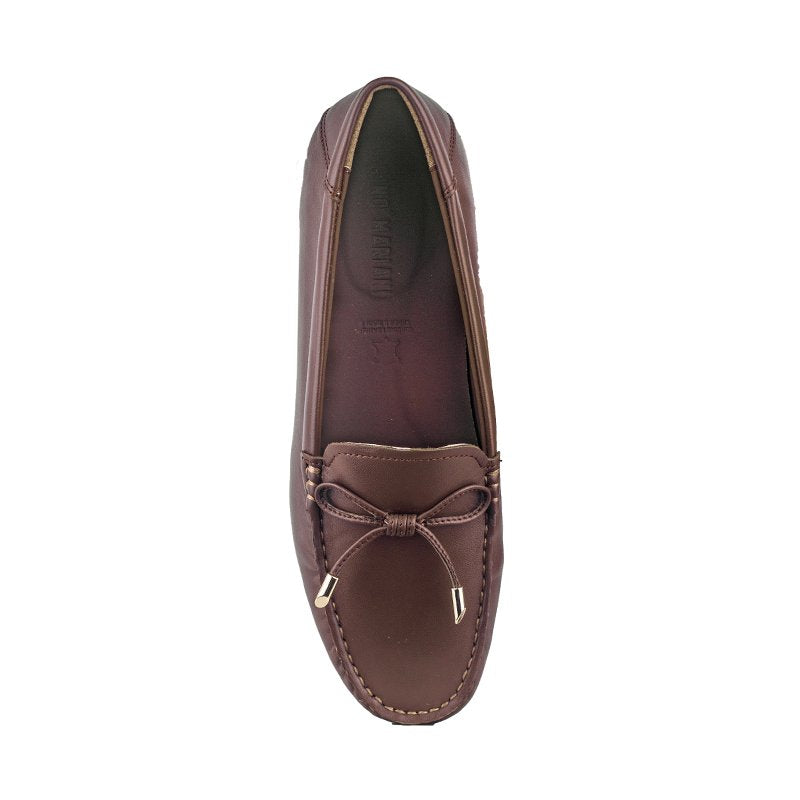 Sepatu Casual Wanita Loafer Moccasin Gino Mariani Gistara Dark Brown