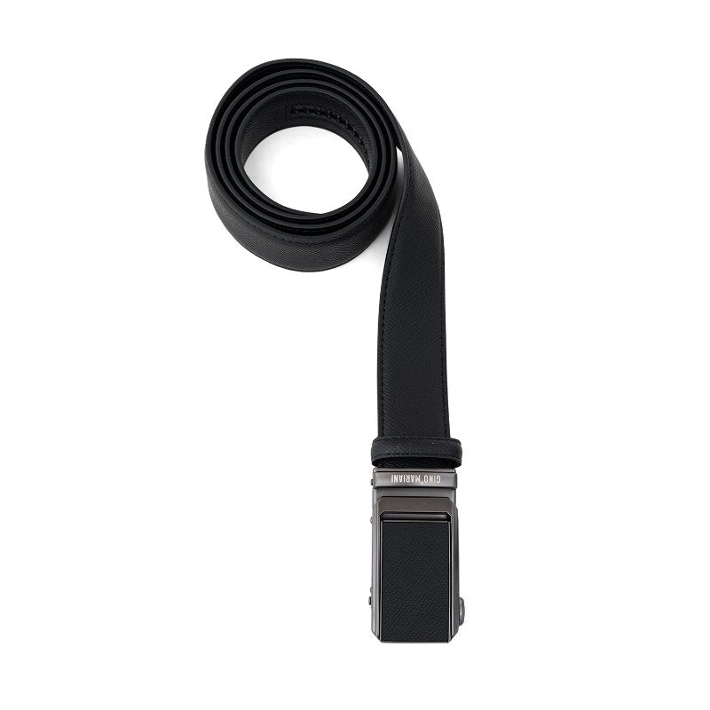 Gino Mariani Hiroki Buckle Belt Kulit Pria Black