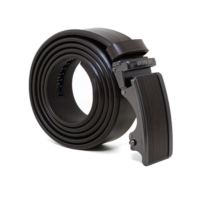 Gino Mariani Harlow Buckle Belt Kulit Pria Brown