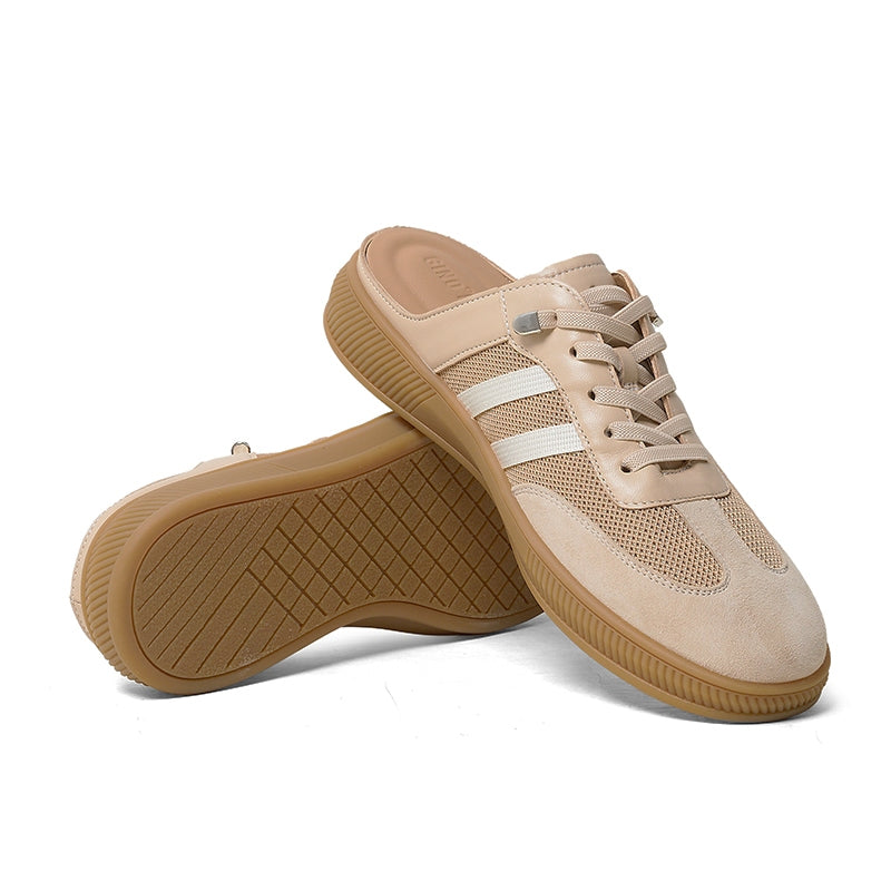 Sepatu Casual Slip on Sneakers Mules Wanita Gino Mariani Giulina Apricot