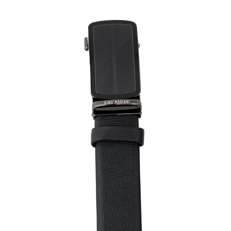 Gino Mariani Hayley Buckle Belt Kulit Pria Black