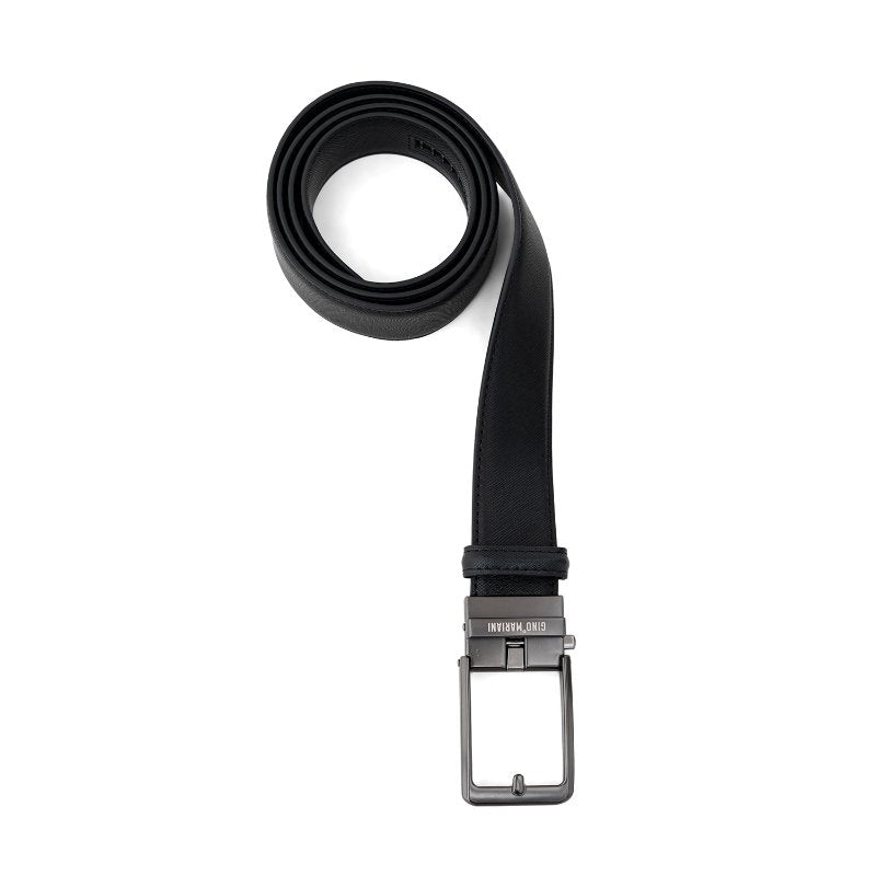 Gino Mariani Harter Buckle Belt Kulit Pria Black
