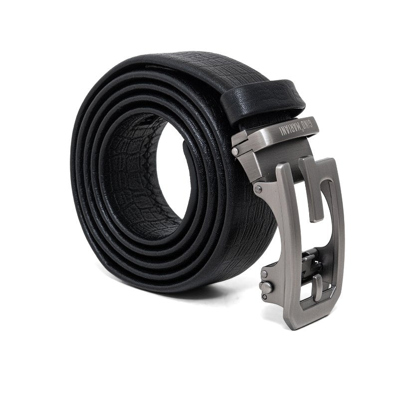 Gino Mariani Fidelio 1 Buckle Belt Kulit Pria Black