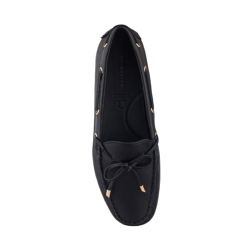 Sepatu Wanita Casual Loafer Moccasin Gino Mariani Ellen 1 Black