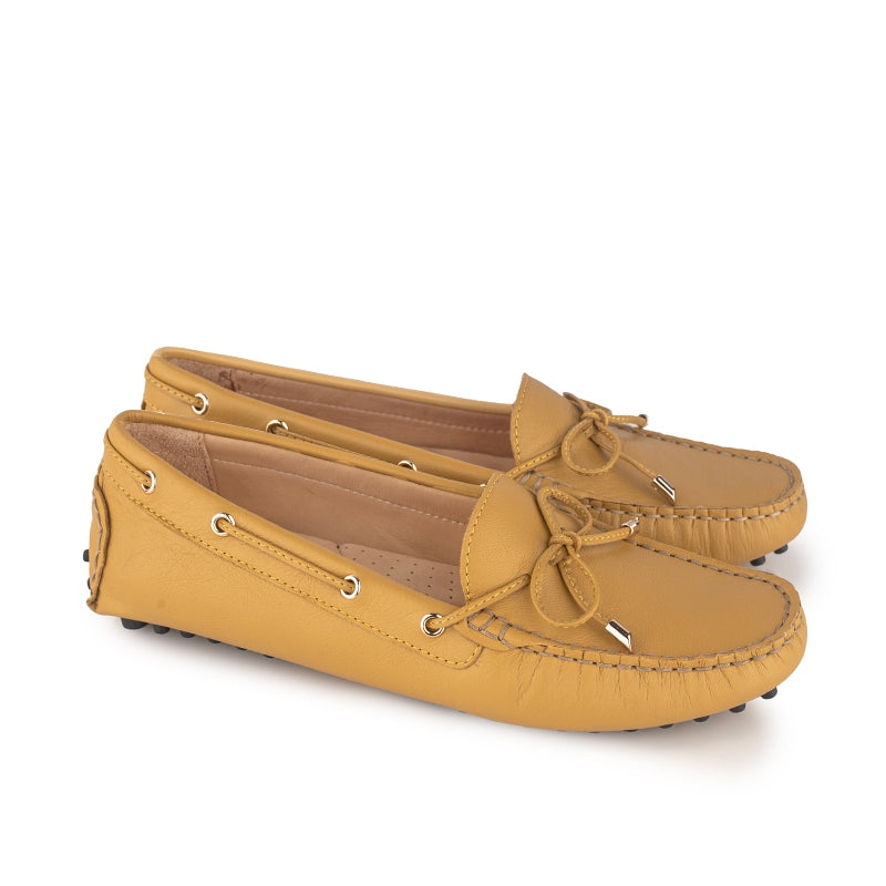 Sepatu Wanita Casual Loafer Moccasin Gino Mariani Ellen Yellow