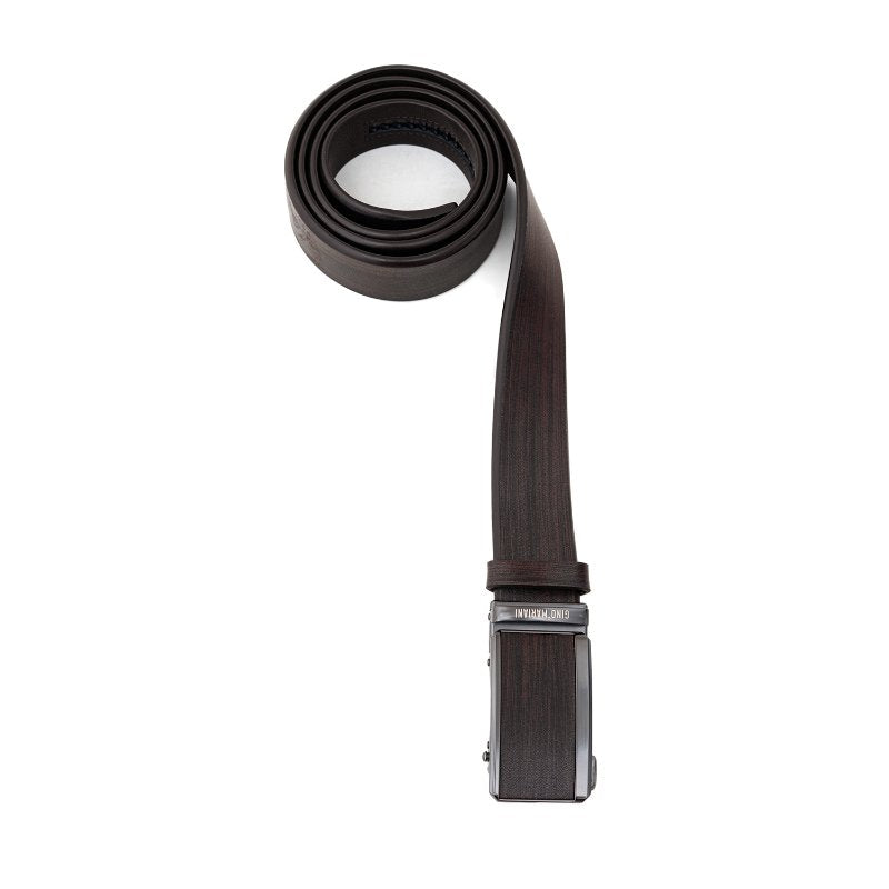 Gino Mariani Harlow Buckle Belt Kulit Pria Brown