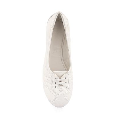 Sepatu Ballet Flats Wanita Gino Mariani Fabiola White