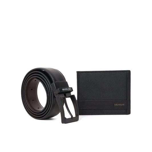 Gino Mariani Colin - Boxed 2 In 1 Wallet & Belt Gift Set Black/Coffee