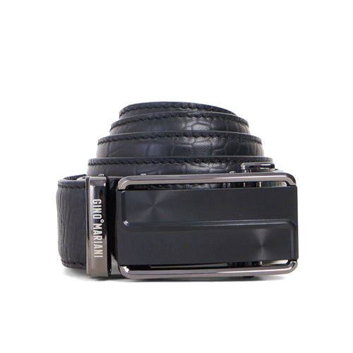 Gino Mariani Dillon Buckle Belt Kulit Pria Black