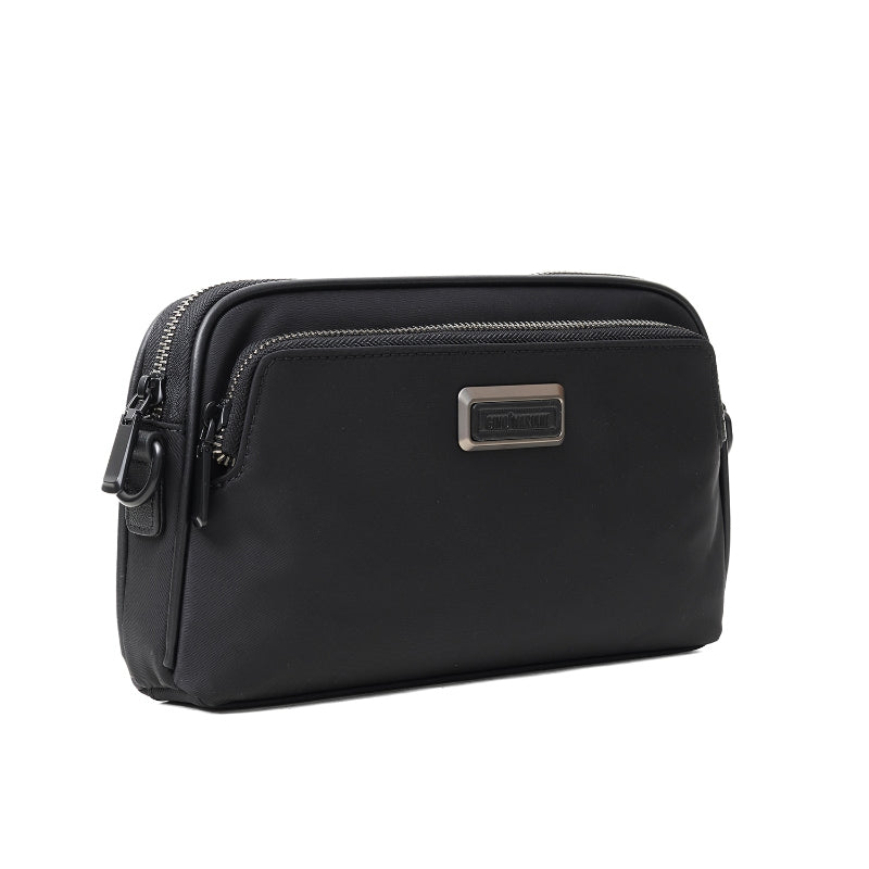 Tas Selempang Pria Gino Mariani Agra Black Sling Bag