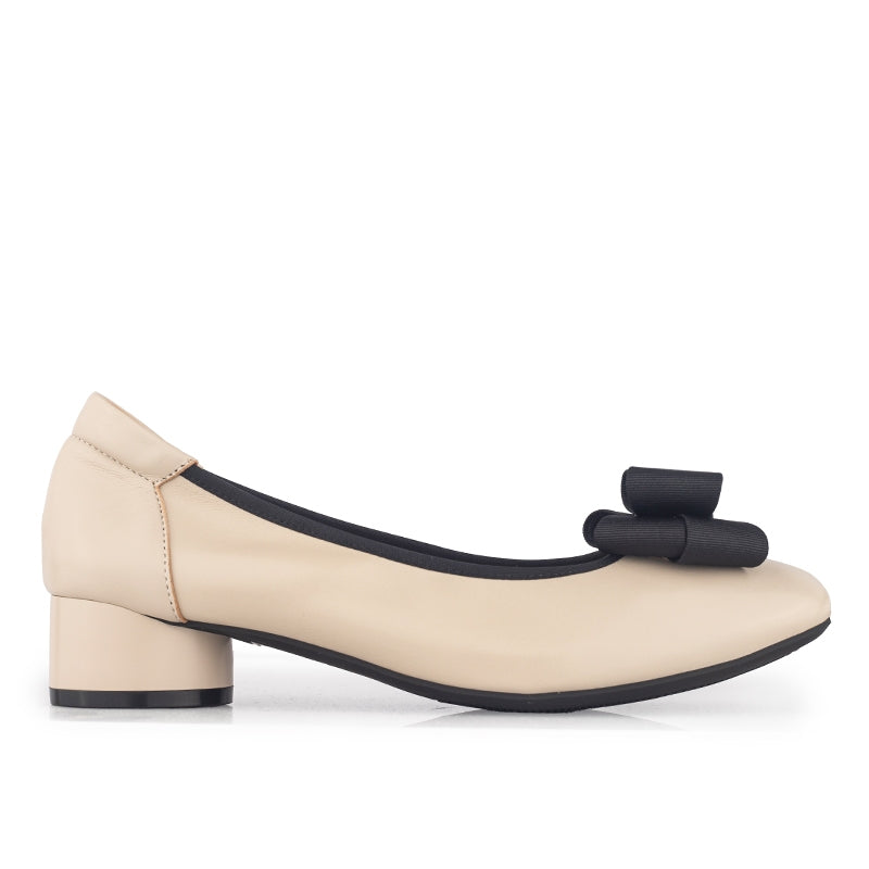 Sepatu Pantofel Formal Wanita Gino Mariani Elara 1 Beige
