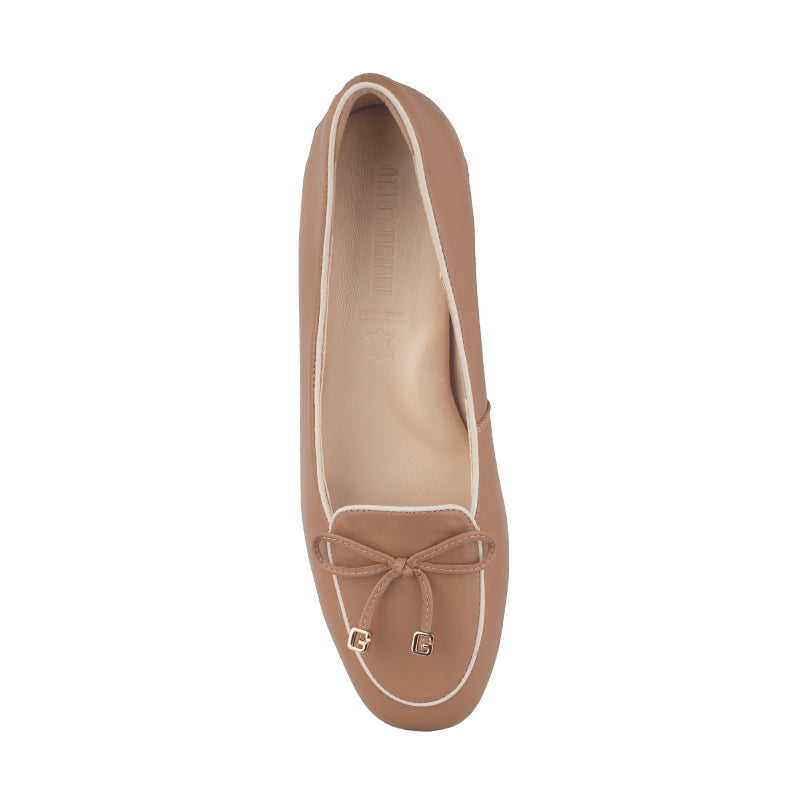 Sepatu Flats Wanita Gino Mariani Kinza Light Brown