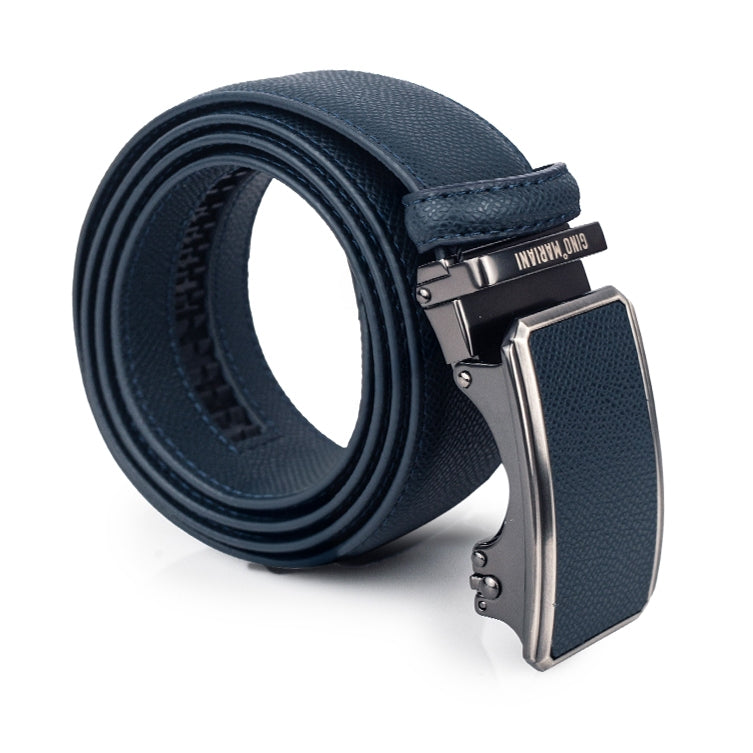 Gino Mariani Gerry Buckle Belt Kulit Pria Navy