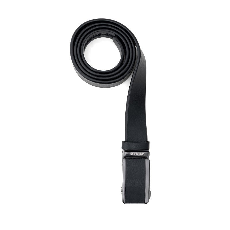 Gino Mariani Harlow Buckle Belt Kulit Pria Black