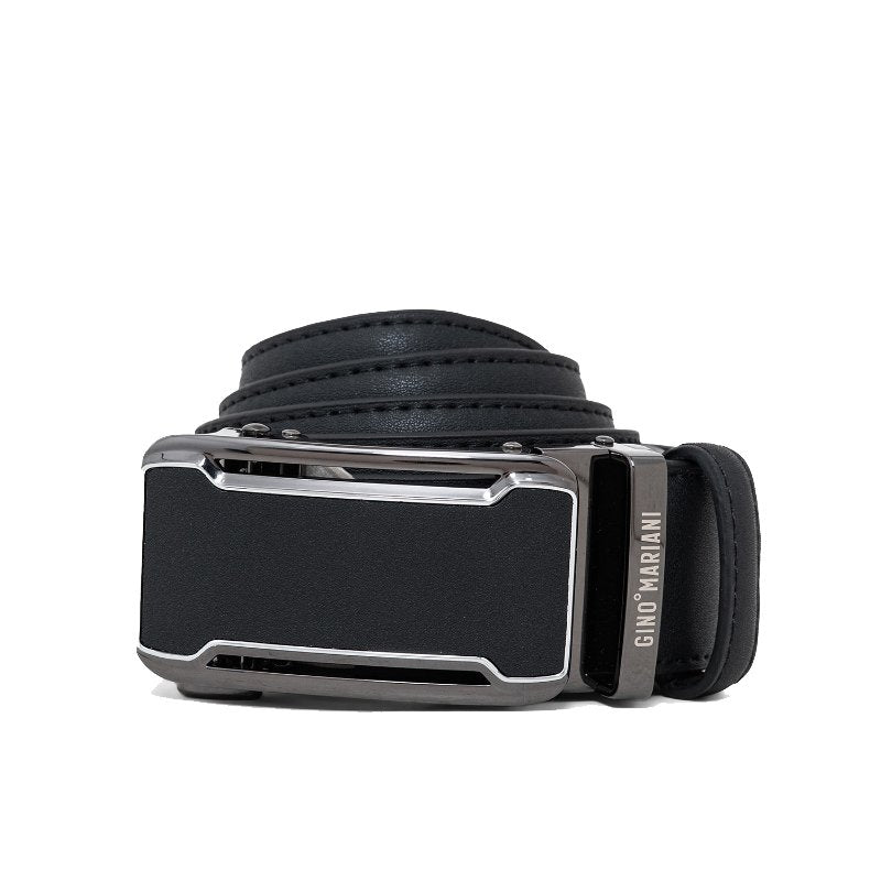 Gino Mariani Ilano Buckle Belt Kulit Pria Black