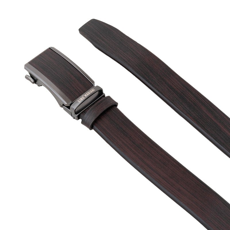 Gino Mariani Harlow Buckle Belt Kulit Pria Brown
