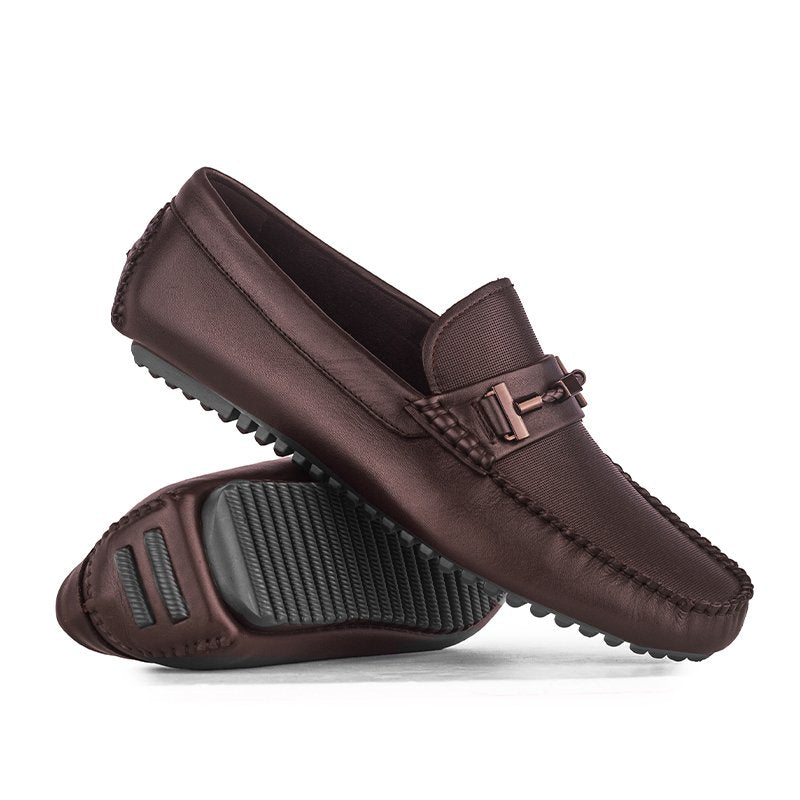 Sepatu Casual Pria Loafer Moccasin Gino Mariani Bartoli 15 Dark Brown
