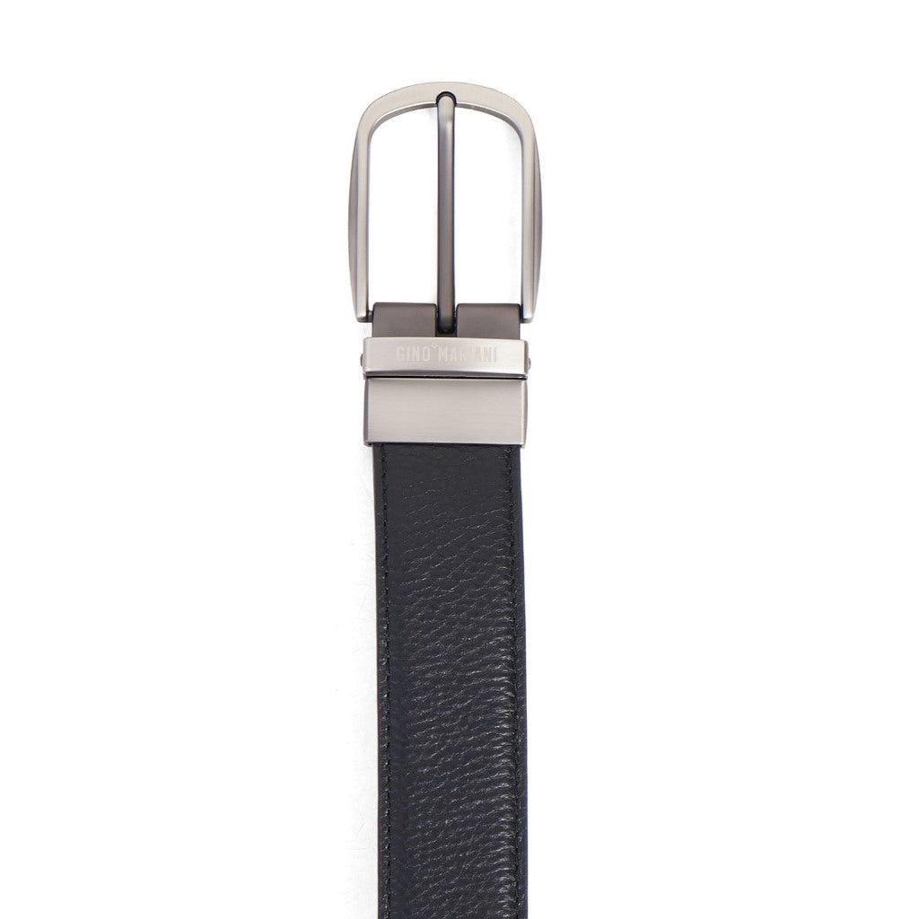 Gino Mariani Daito Buckle Belt Kulit Pria Black/Coffee