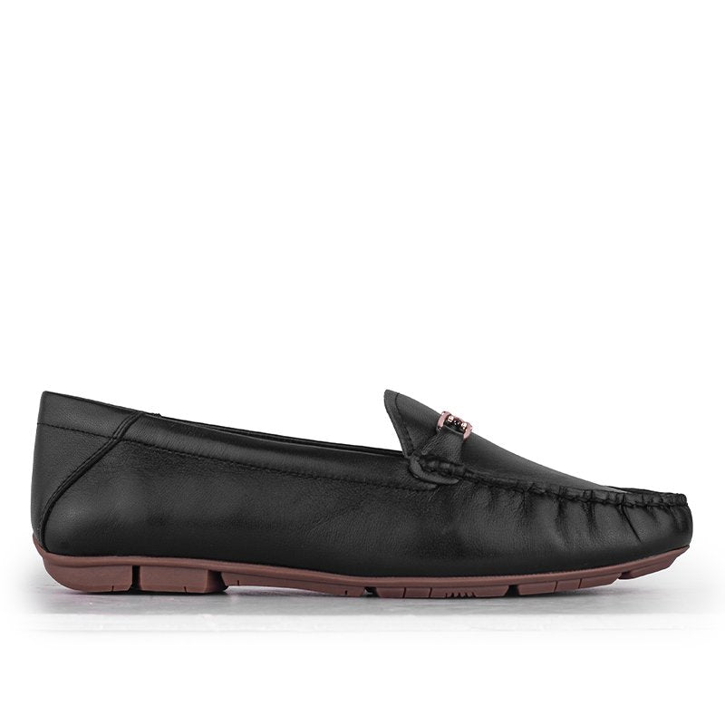Sepatu Casual Wanita Loafer Moccasin Gino Mariani Grizel Black