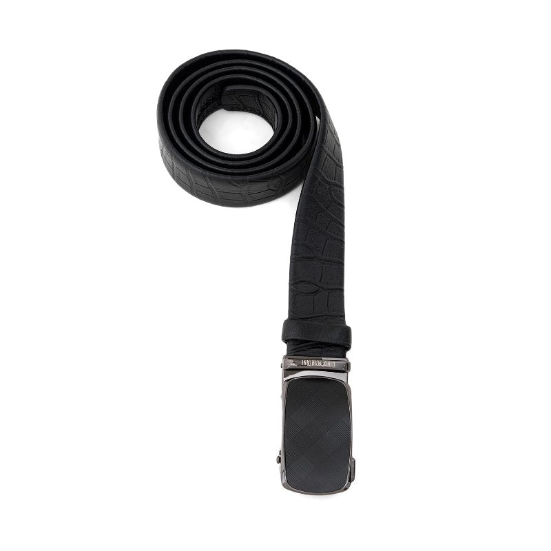 Gino Mariani Hakan Buckle Belt Kulit Pria Black
