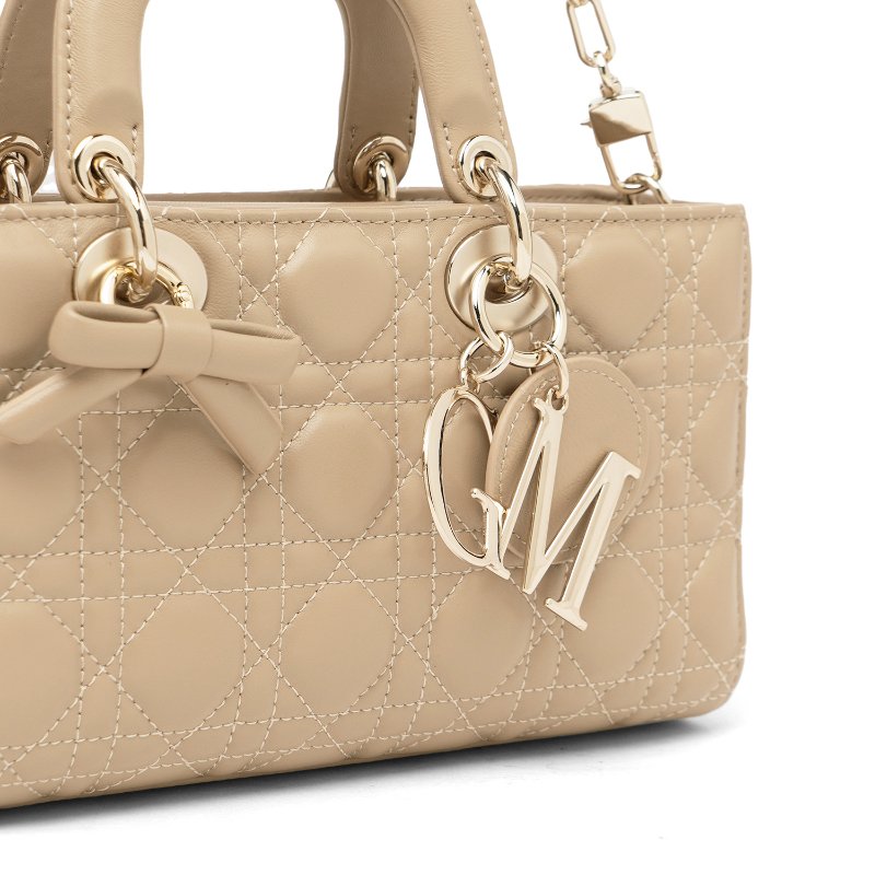 Tas Wanita Quilted Top handle Gino Mariani Axelia Light Brown