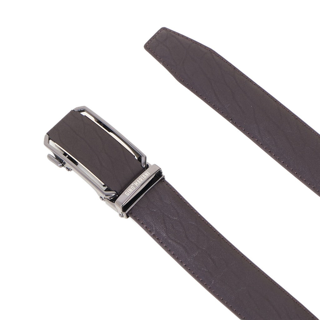 Gino Mariani Dakota Buckle Belt Kulit Pria Coffee