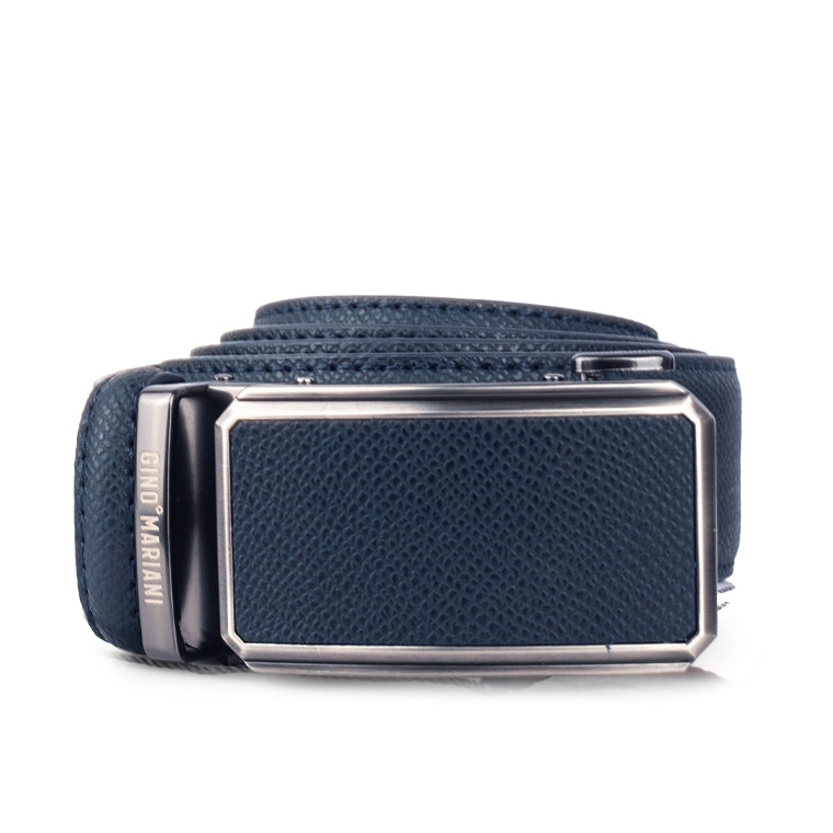 Gino Mariani Gerry Buckle Belt Kulit Pria Navy