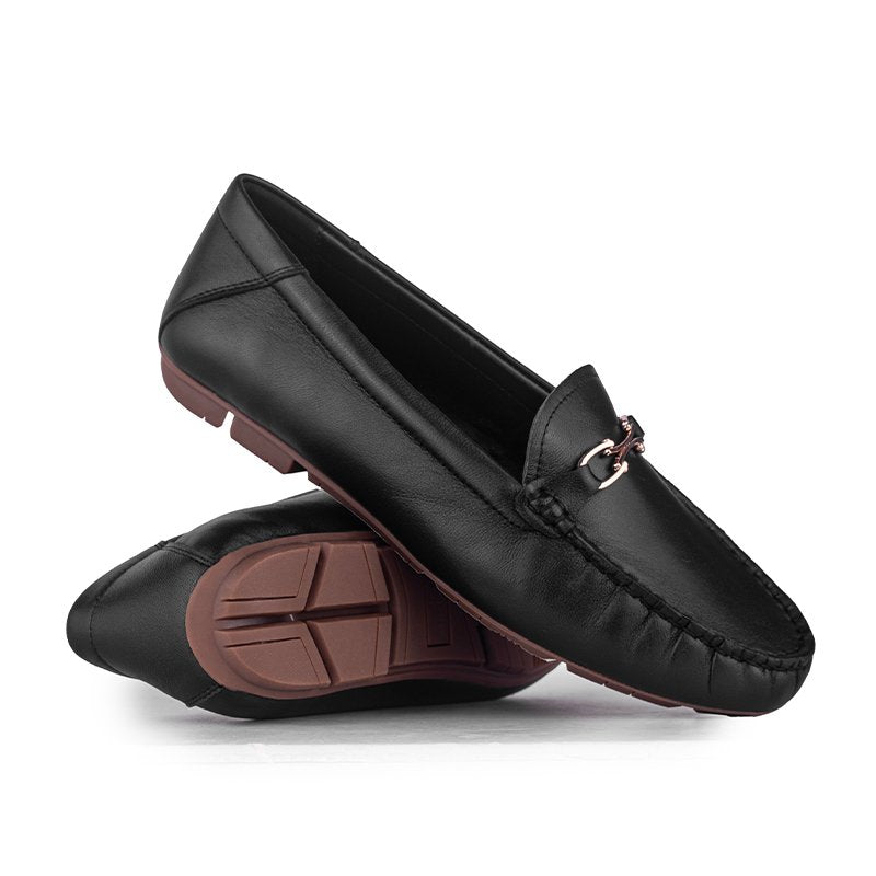 Sepatu Casual Wanita Loafer Moccasin Gino Mariani Grizel Black