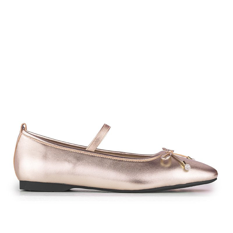 Sepatu Ballet Flats Wanita Gino Mariani Gaisha Gold