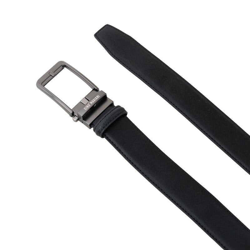 Gino Mariani Harter Buckle Belt Kulit Pria Black