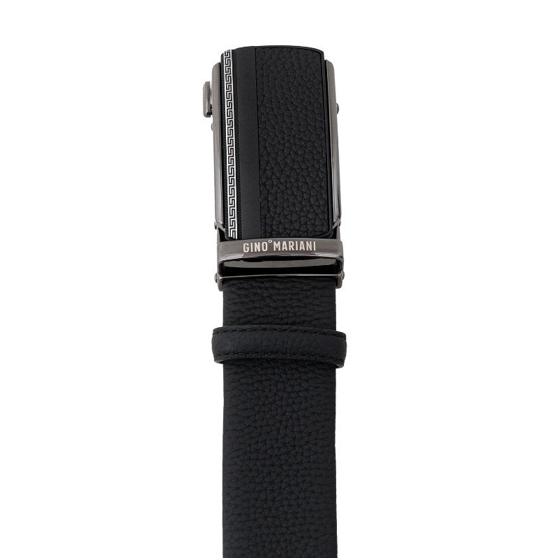 Gino Mariani Harper Buckle Belt Kulit Pria Black