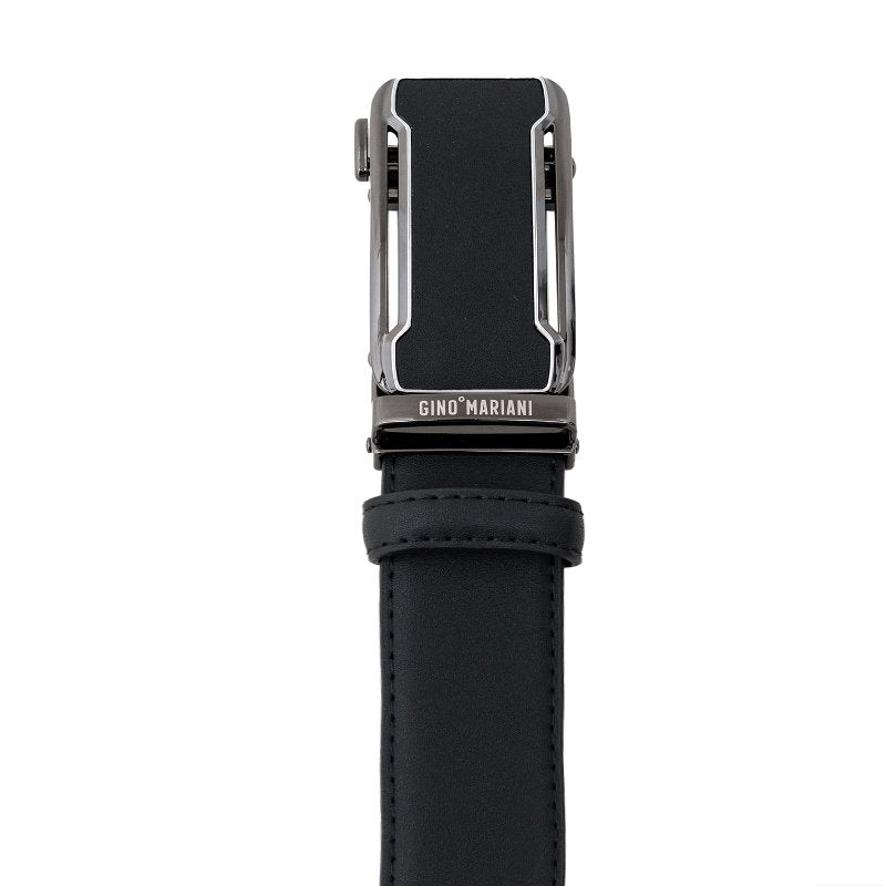 Gino Mariani Ilano Buckle Belt Kulit Pria Black