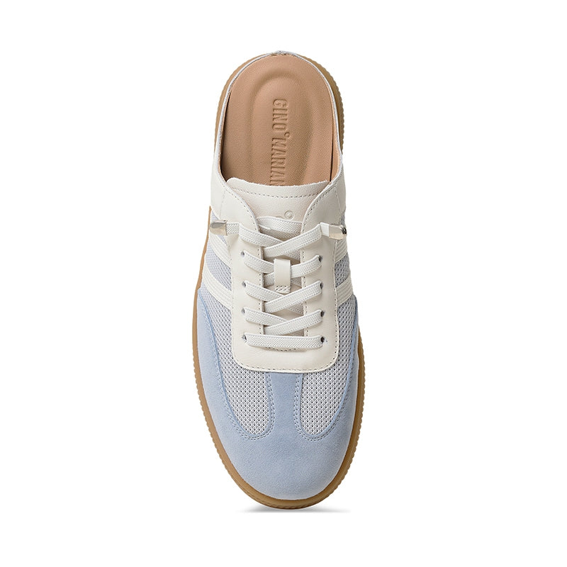 Sepatu Casual Slip on Sneakers Mules Wanita Gino Mariani Giulina Blue