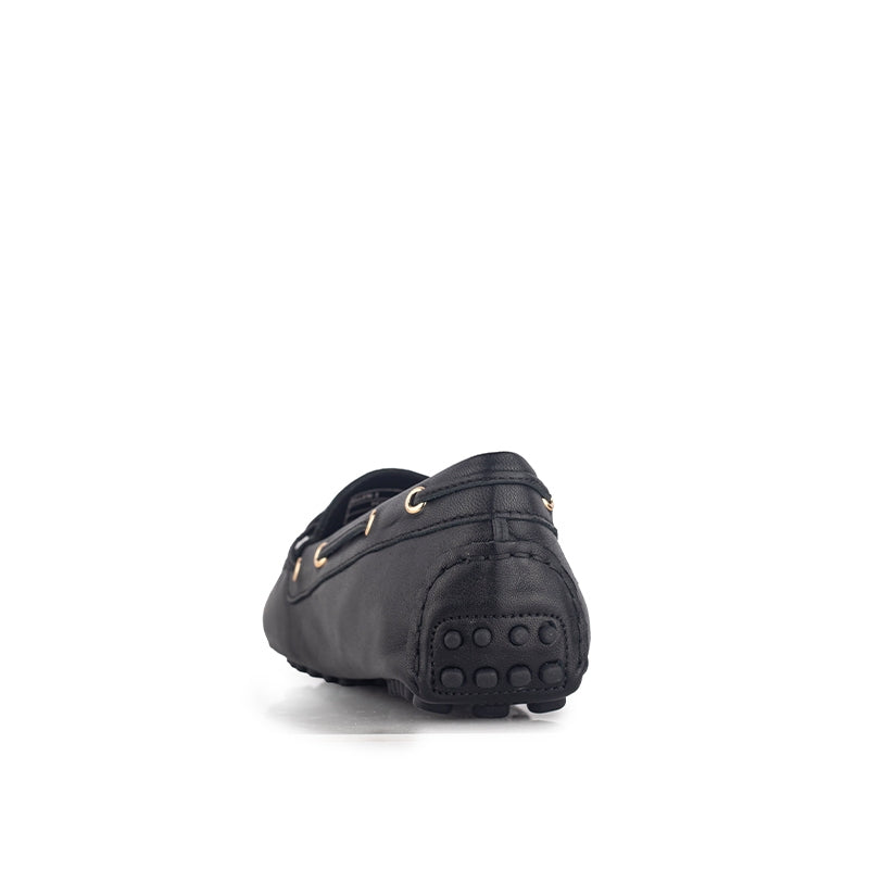 Sepatu Wanita Casual Loafer Moccasin Gino Mariani Ellen 1 Black