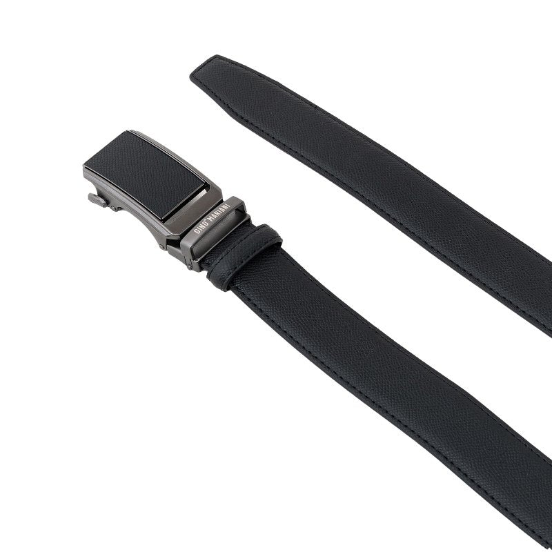 Gino Mariani Hiroki Buckle Belt Kulit Pria Black