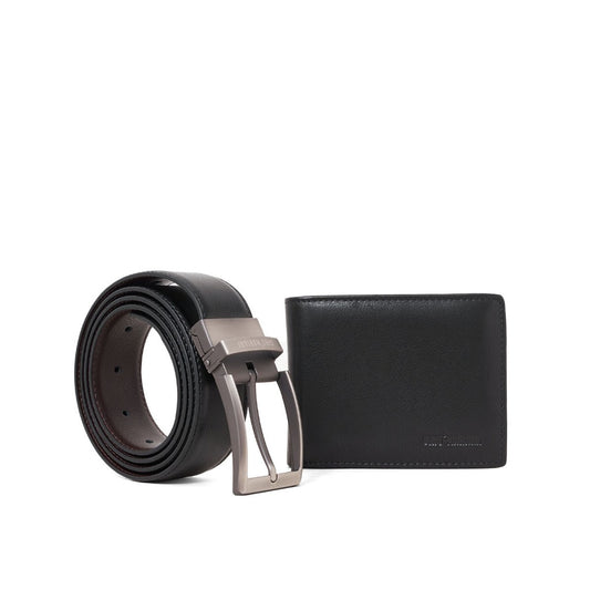 Gino Mariani Corvin - Boxed 2 In 1 Wallet & Belt Gift Set Black/Coffee