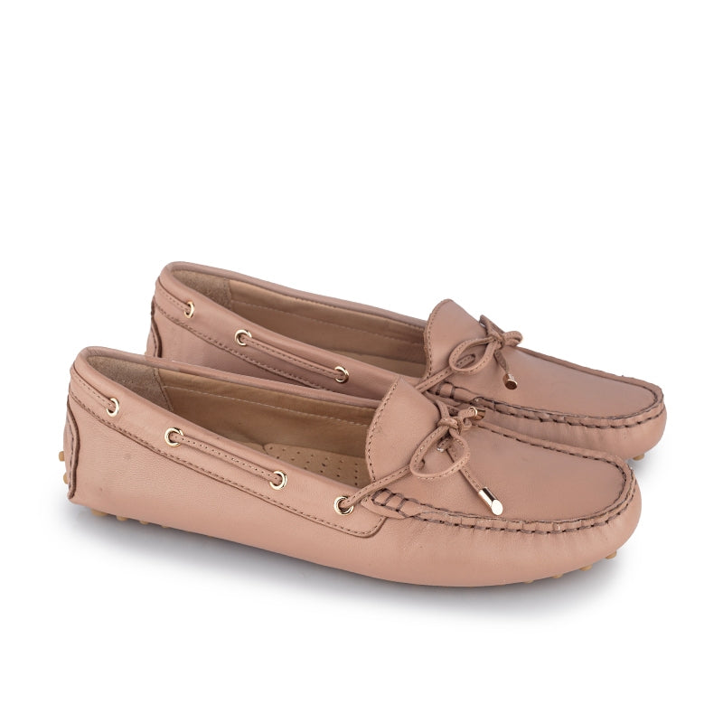 Sepatu Wanita Casual Loafer Moccasin Gino Mariani Ellen 1 Nude