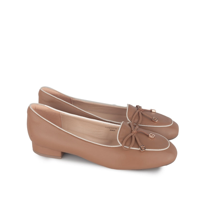 Sepatu Flats Wanita Gino Mariani Kinza Light Brown