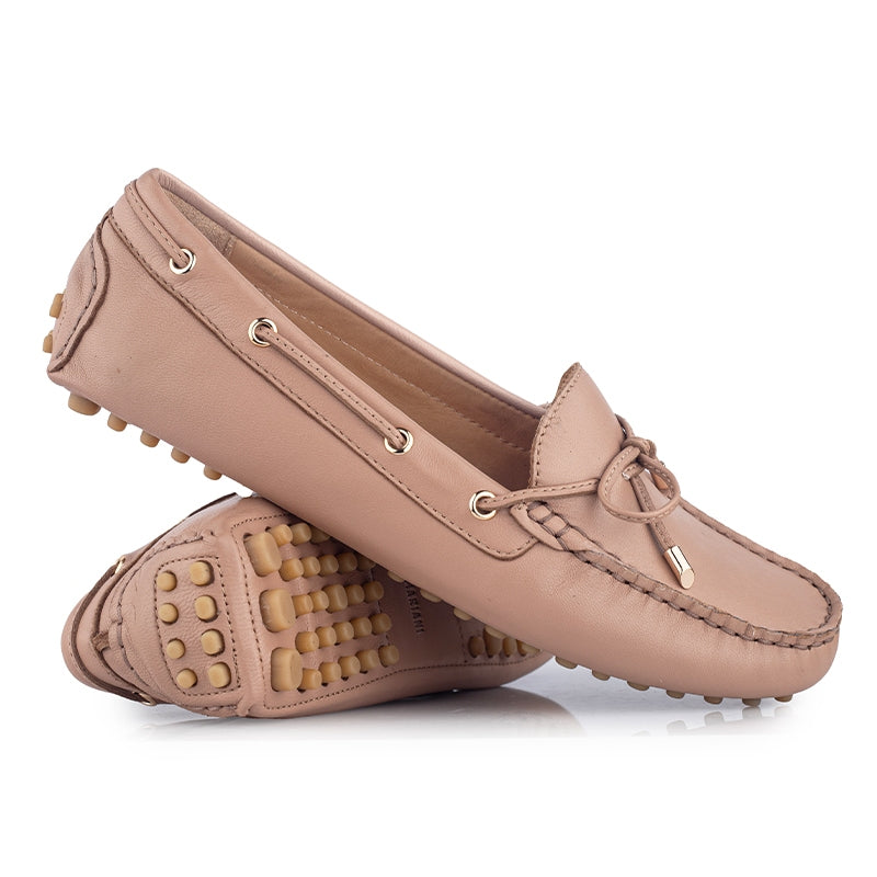Sepatu Wanita Casual Loafer Moccasin Gino Mariani Ellen 1 Nude