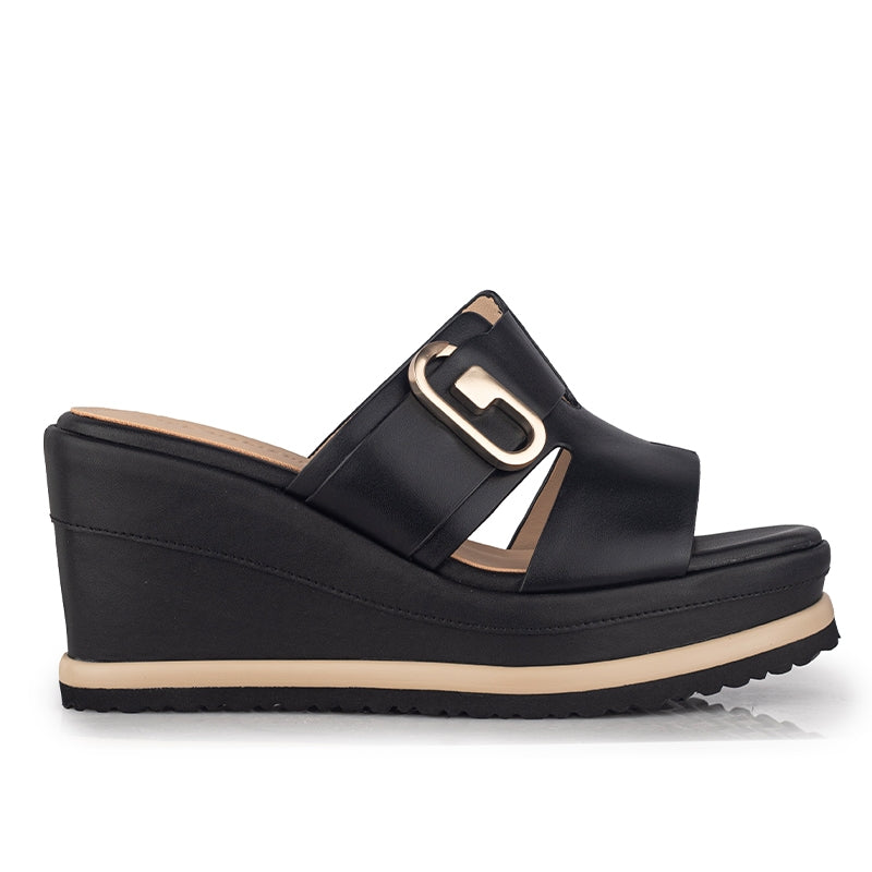 Sandal Wedges Wanita Gino Mariani Greta Black