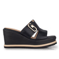 Sandal Wedges Wanita Gino Mariani Greta Black