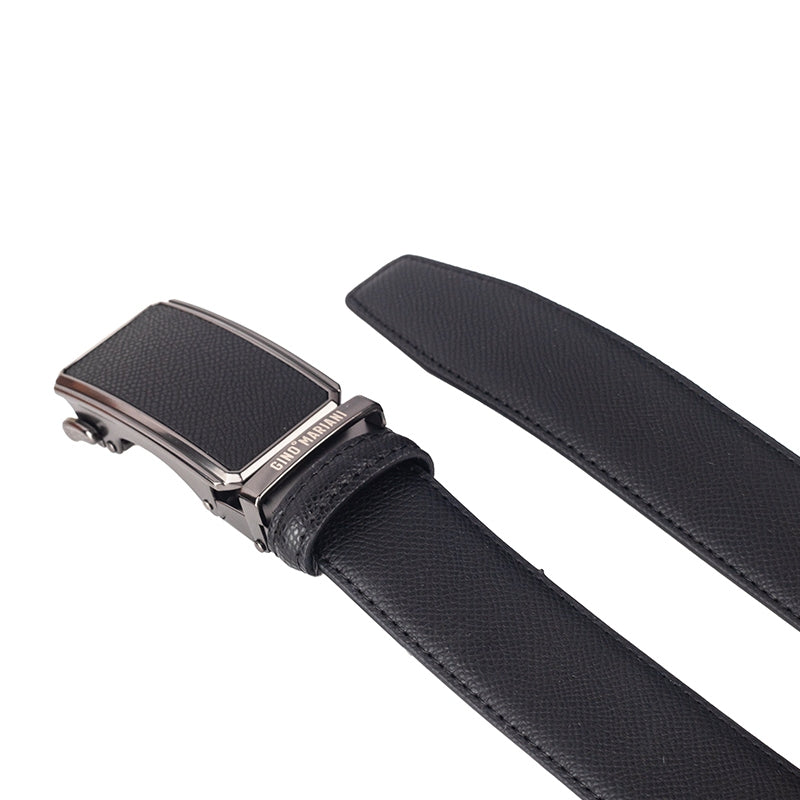 Gino Mariani Gobin Buckle Belt Kulit Pria Black