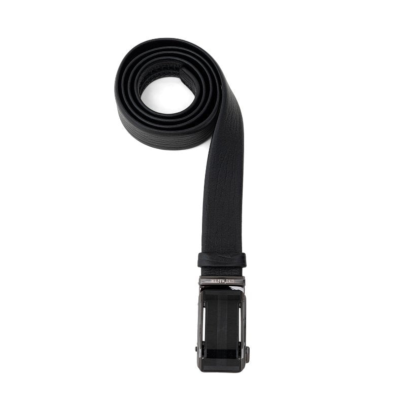 Gino Mariani Henric Buckle Belt Kulit Pria Black