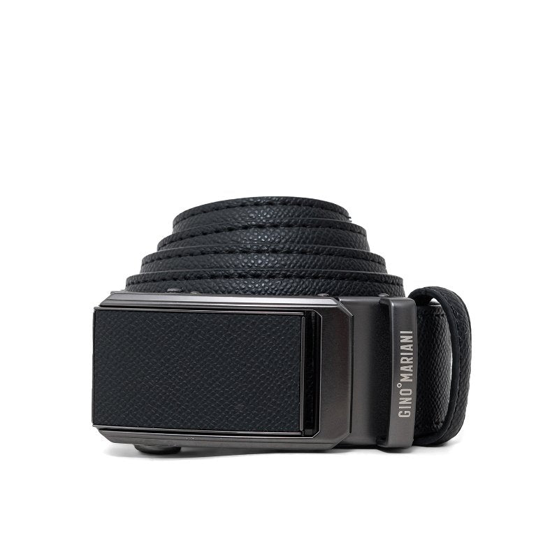 Gino Mariani Hiroki Buckle Belt Kulit Pria Black