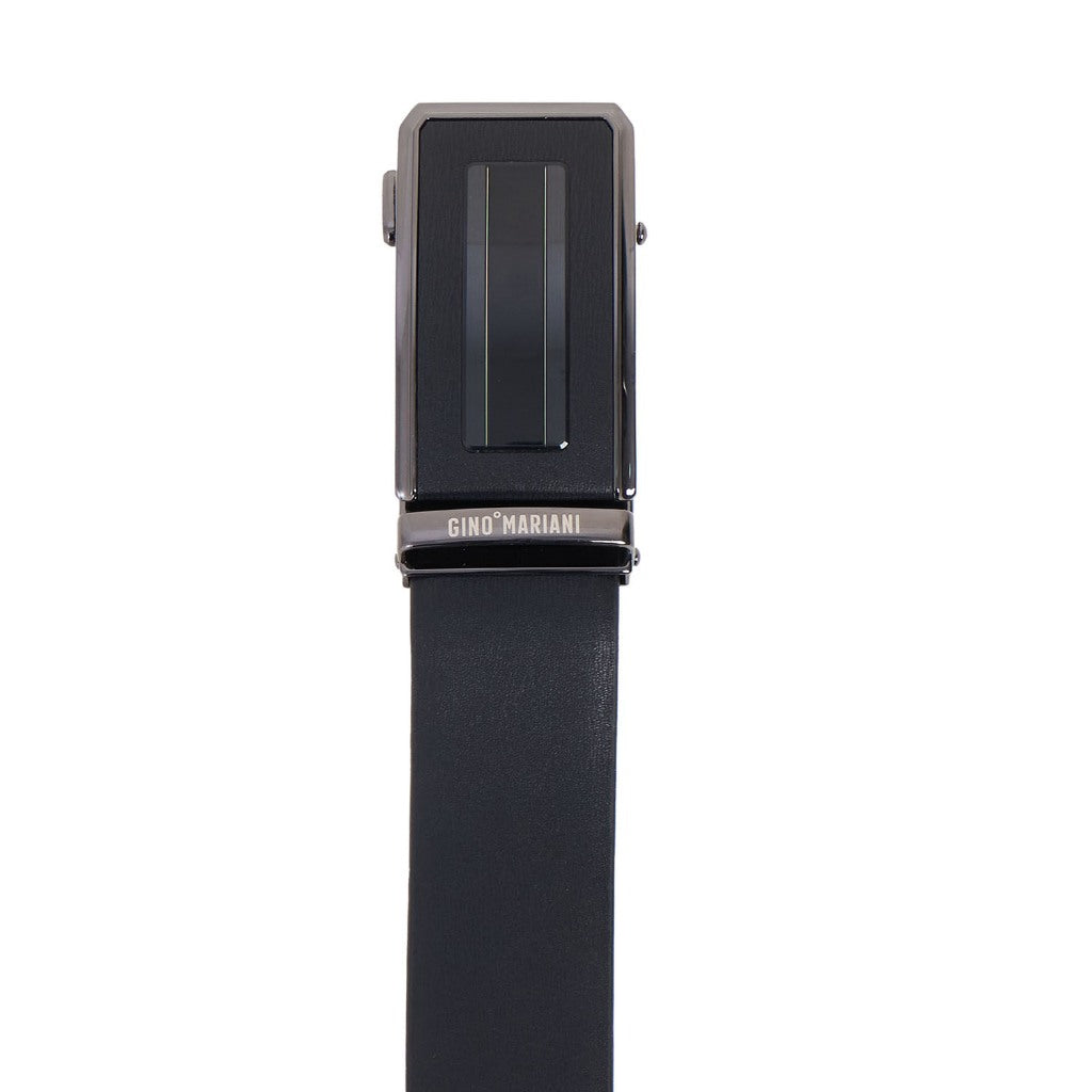 Gino Mariani Dorian Buckle Belt Kulit Pria Black/Coffee