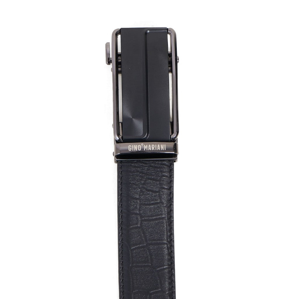 Gino Mariani Dillon Buckle Belt Kulit Pria Black