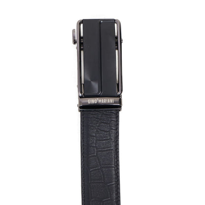 Gino Mariani Dillon Buckle Belt Kulit Pria Black